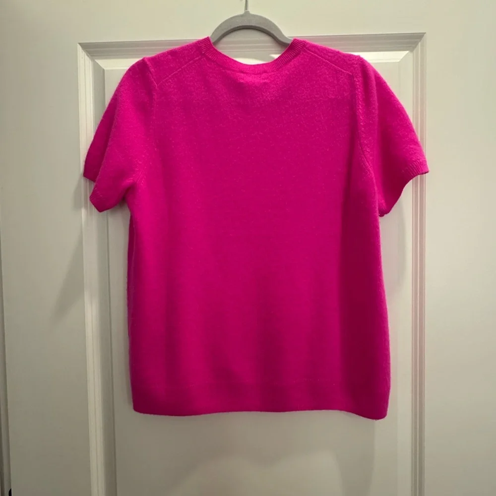 Vibrant Pink Short Sleeve Sweater - Picture 4 of 7